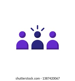 leadership icon vector flat style design 