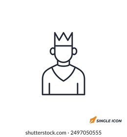 Leadership icon vector illustration. Leadership symbol isolated on white background