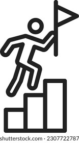 Imagen vectorial de icono de liderazgo. Adecuado para aplicaciones web móviles y medios de impresión.