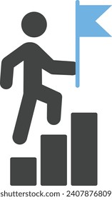 Imagen vectorial de icono de liderazgo. Adecuado para aplicaciones web móviles y medios de impresión.