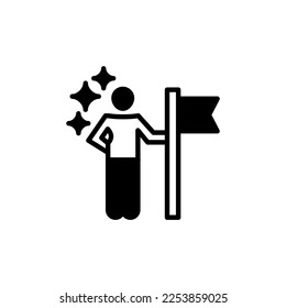 Icono de liderazgo en vector. Logotipo