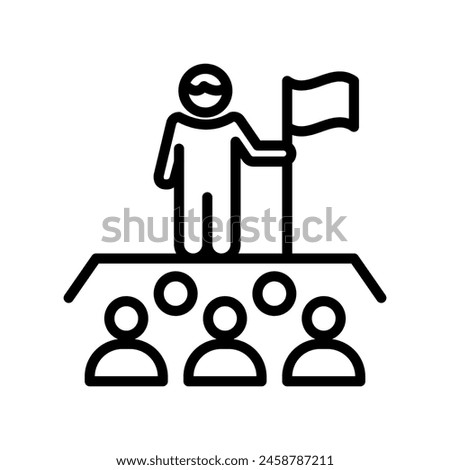 Leadership  icon in vector. Logotype

