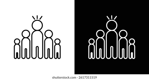 Leadership icon vector for web and mobile app. Symbol isolated.