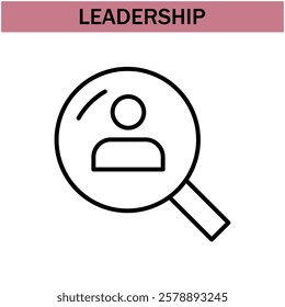 leadership icon.line leadership icons. Simple modern icons about - enterprise, teamwork, career promotion, businesswoman, agreement, meeting, team, businessman, employee