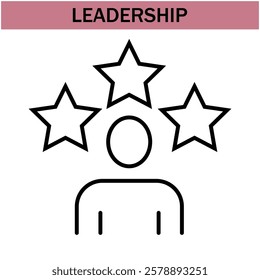 leadership icon.line leadership icons. Simple modern icons about - enterprise, teamwork, career promotion, businesswoman, agreement, meeting, team, businessman, employee