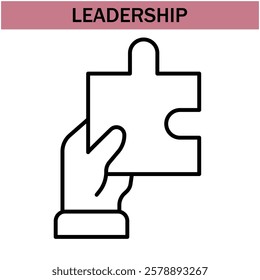 leadership icon.line leadership icons. Simple modern icons about - enterprise, teamwork, career promotion, businesswoman, agreement, meeting, team, businessman, employee