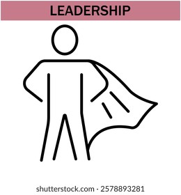 leadership icon.line leadership icons. Simple modern icons about - enterprise, teamwork, career promotion, businesswoman, agreement, meeting, team, businessman, employee