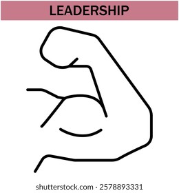 leadership icon.line leadership icons. Simple modern icons about - enterprise, teamwork, career promotion, businesswoman, agreement, meeting, team, businessman, employee