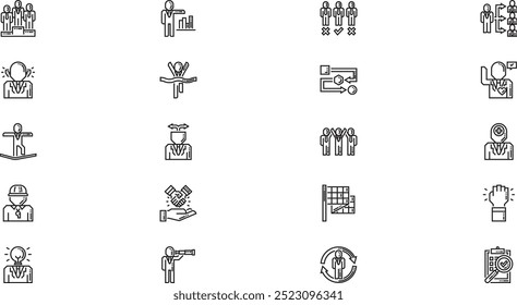 Leadership icons High-Quality Vector Icons Collection with Editable Stroke. Ideal for Professional and Creative Projects.