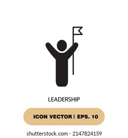 símbolo de iconos de liderazgo elementos vectoriales para web infográfica