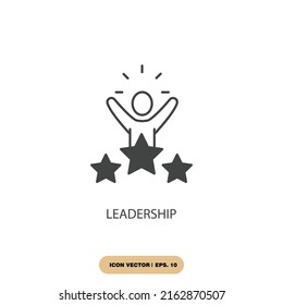 leadership icons  symbol vector elements for infographic web