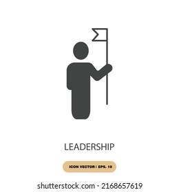 leadership icons  symbol vector elements for infographic web