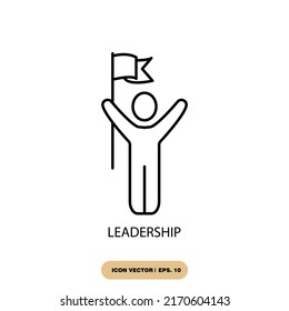 leadership icons  symbol vector elements for infographic web