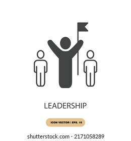 leadership icons  symbol vector elements for infographic web