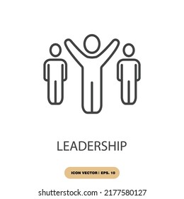 leadership icons  symbol vector elements for infographic web