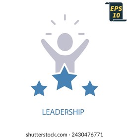 leadership icons  symbol vector elements for infographic web