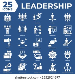 Leadership Iconset with leadership,team,leadership,decision,selection,decision making,interaction,task list,presentation,presentation