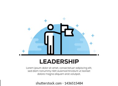 LEADERSHIP AND ILLUSTRATION ICON CONCEPT