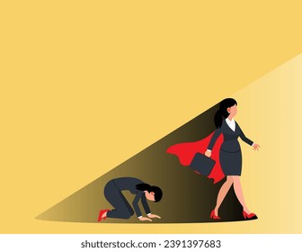 Leadership And Individuality Concept. Prominent businesswoman