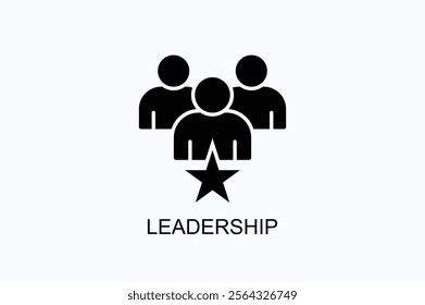 Leadership Isolated Vector, Icon Or Logo Sign Symbol Illustration