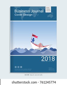Leadership journal cover design template, Can be adapt to annual report, brochure, flyer, leaflet, fact sheet, sale kit, catalog, magazine, booklet, portfolio, poster, Vector template in A4 size.