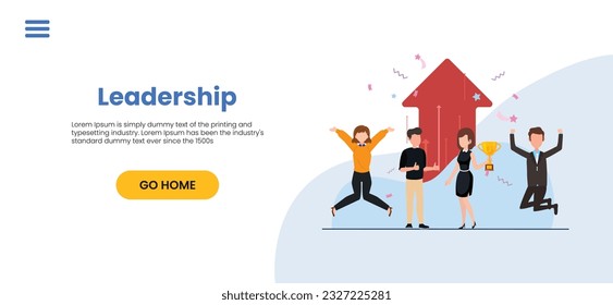 Leadership to lead business in crisis, teamwork or support to achieve target, vision or forward strategy for success concept, businessman leader with binoculars lead business team sailing origami ship
