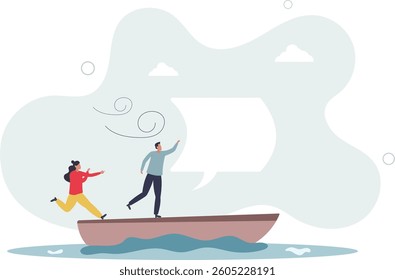 Leadership to lead team and guide direction, motivation and inspiration to drive company to achieve success concept.flat character life .