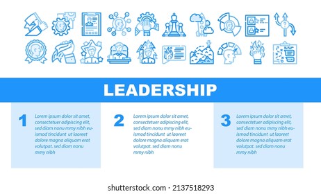 Leadership Leader Business Skill Landing Web Page Header Banner Template Vector. Motivation Employee And Manager Career, Network Communication Planning Strategy, Businessman Leadership Illustration
