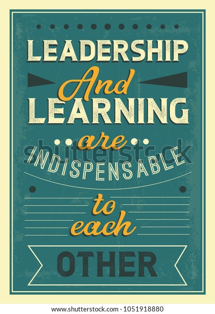 Leadership Learning Indispensable Each Other Quote Stock Vector ...