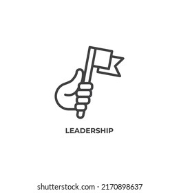 leadership line icon. linear style sign for mobile concept and web design. Outline vector icon. Symbol, logo illustration. Vector graphics