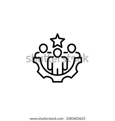 Leadership line icon. Universal creative premium symbol. Vector sign icon logo template. Vector illustration