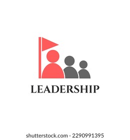 leadership logo icon for app or brand in isolated background