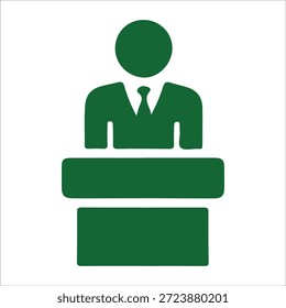 Icono de Vector de trabajo en equipo de gestión de liderazgo aislado sobre fondo blanco