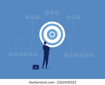 Leadership network or Multilevel Marketing. vector illustration. 