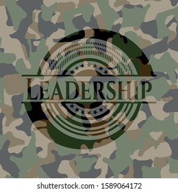 Leadership on camouflage texture. Vector Illustration. Detailed.