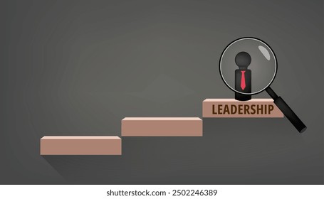 Leadership and personal growth concept, self improvement and career growth