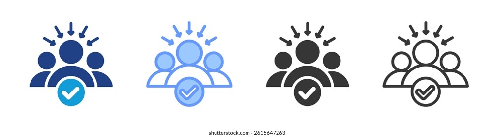 Leadership Potential icon set multiple style collection
