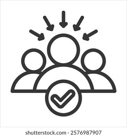 Leadership Potential Outline Icon Vector Illustration