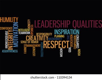 Leadership qualities vector