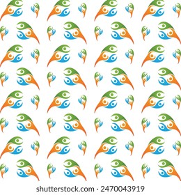 Leadership reasonable trendy multicolor repeating pattern vector illustration design