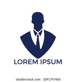 Leadership and Recruitment agency vector logo design. Businessman logo icon. People logo icon. Business logo sign.