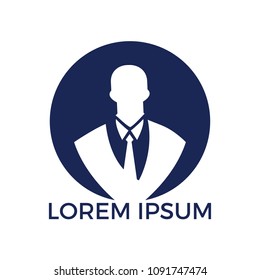Leadership and Recruitment agency vector logo design. Businessman logo icon. People logo icon. Business logo sign.
