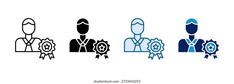 Conjunto de iconos de rol de liderazgo Colección de estilos múltiples