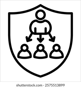 Leadership Shield Icon Element For Design