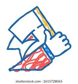 leadership skill doodle icon sketch vector. leadership skill sign. isolated symbol illustration
