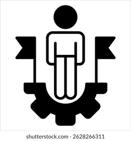Icono de habilidad de liderazgo. Ilustración negra de Vector simple