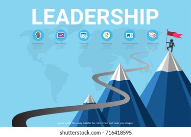 Leadership Skills Infographic Template Six Steps Stock Vector (Royalty ...