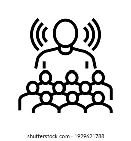 leadership soft skill line icon vector. leadership soft skill sign. isolated contour symbol black illustration