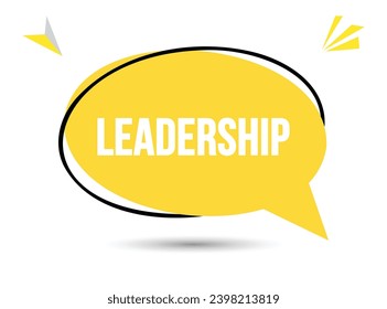 Leadership speech bubble text. Hi There on bright color for Sticker, Banner and Poster. vector illustration.