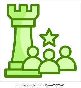 Leadership Strategy Icon Element For Design